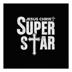 Póster Design Cristão Jesus Vintage Jesus Cristo Super