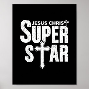 Poster Design Cristão Vintage Jesus Cristo Super