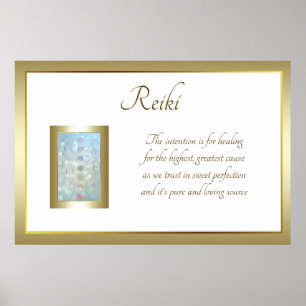 Póster Design da arte do poema de Reiki