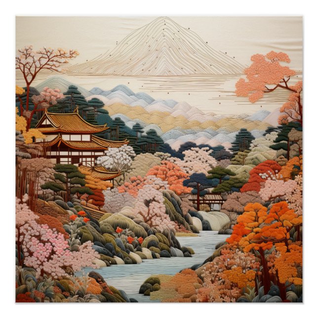 Póster Design da arte tradicional japonesa de arte legant (Frente)
