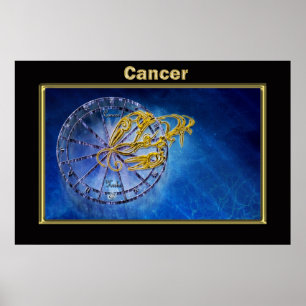 Poster Design da astrologia do zodíaco do cancer