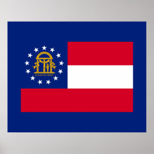 Póster Design da bandeira do estado de Geórgia