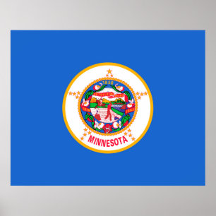 Poster Design da bandeira do estado de Minnesota