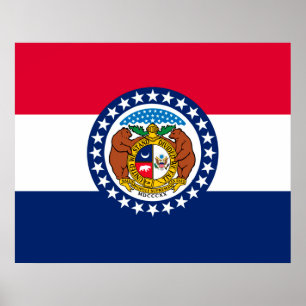 Póster Design da bandeira do estado de Missouri