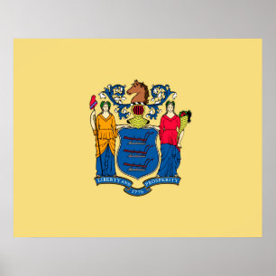 Poster Design da bandeira do estado de New-jersey