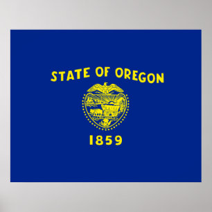 Poster Design da bandeira do estado de Oregon