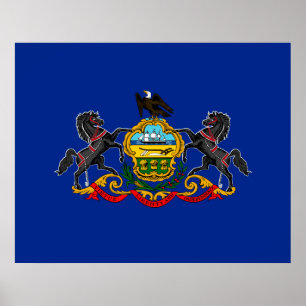 Póster Design da bandeira do estado de Pensilvânia