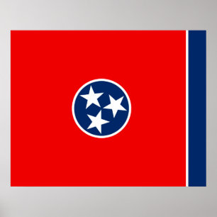 Póster Design da bandeira do estado de Tennessee