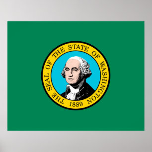 Poster Design da bandeira do estado de Washington