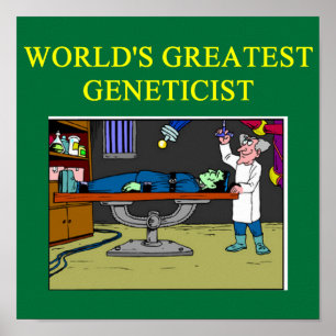 Póster design da biologia dos geneticts