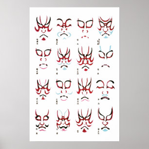 Póster Design da composição de Kabuki
