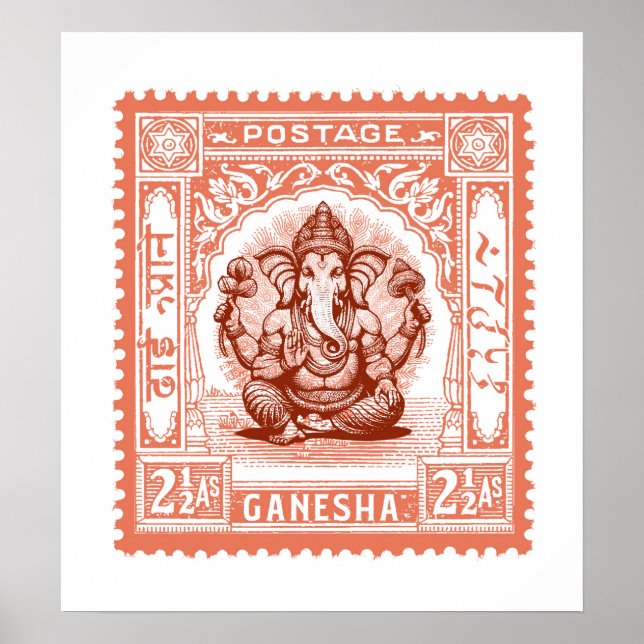 Poster Design da Índia, Ganesha (Frente)