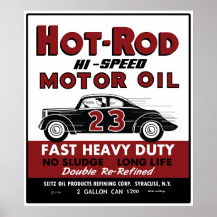 Póster Design da lata de lata do óleo de motor do hot ro