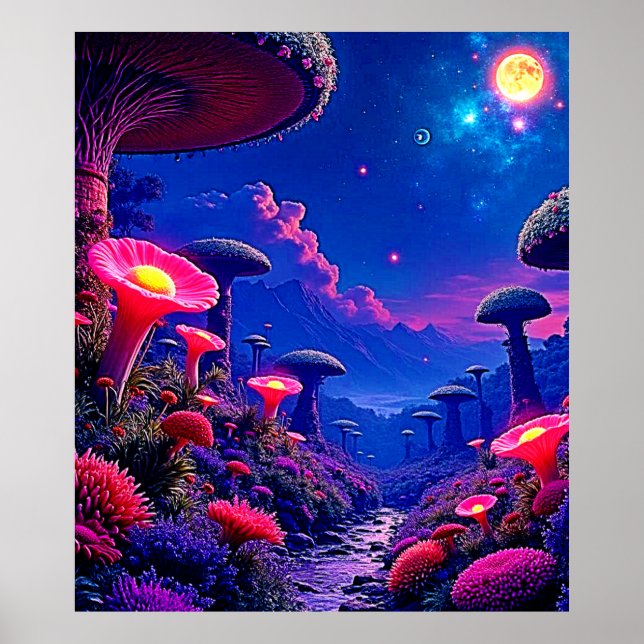 Poster Design da Noite de Cogumelos Encantada (Frente)