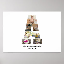 Poster Design da sua própria letra A Colagem de fotos