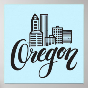 Póster Design da tipografia de Oregon