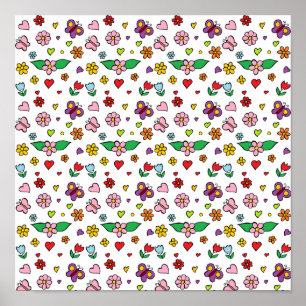 Poster Design das Flores Maravilhosas