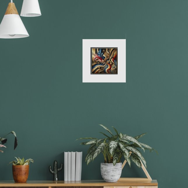 Poster Design de Abstrato de arte elegante. (Sala de Estar 1)