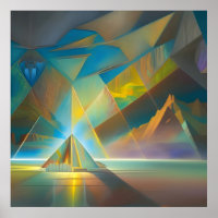 Design de Abstrato Geométrico na Paisagem de Pirâm