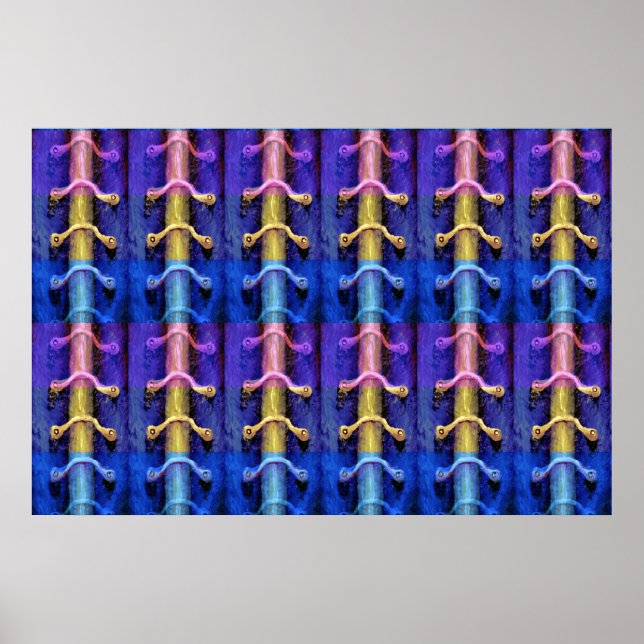Poster Design de abstrato multicolorido industrial (Frente)