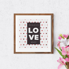 Poster Design de amor simples e elegante
