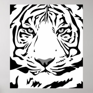 Poster Design de animais de padrão Tigre