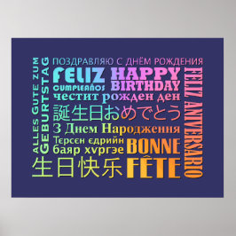 Poster Design de aniversário feliz internacional