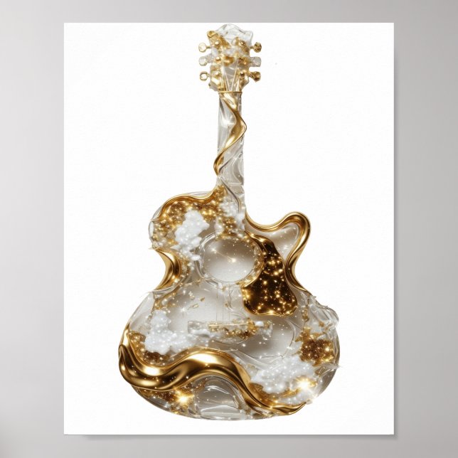 Poster Design de ARTE ABSTRATA prateada espirituosa (Frente)