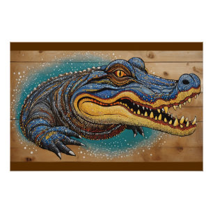 Póster Design de Arte Crocodilo Australiano