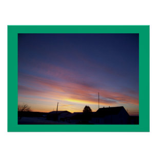 Póster Design de Arte de Parede do Nascer do Sol