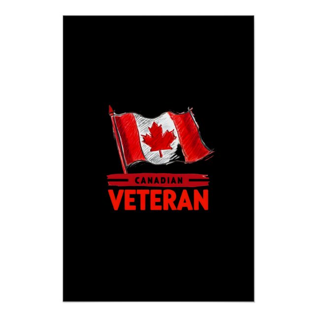 Póster Design de Arte Digital Veterana do Canadá (Frente)