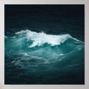 Poster Design de Arte Onda do Oceano Negro
