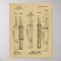 design de Arte Patente do Golf Club Caddy Bag 1903