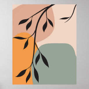 Poster Design de arte vegetal elegante