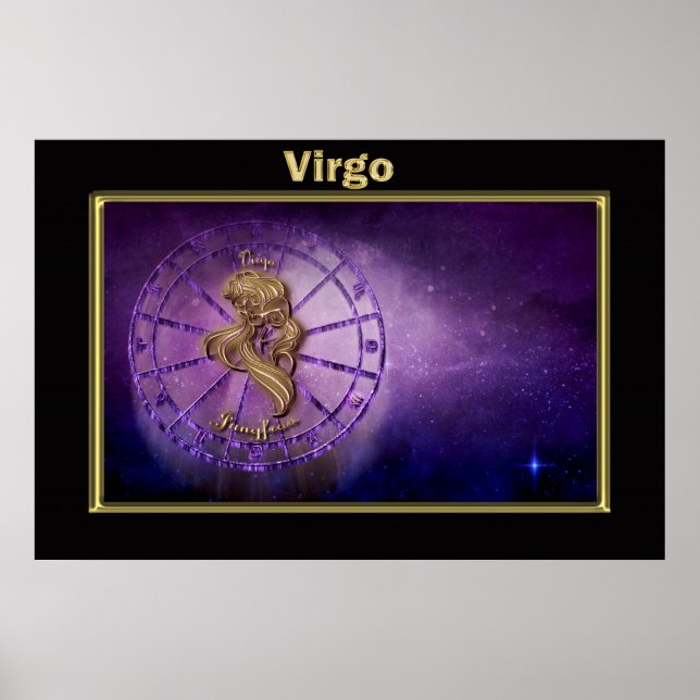 Póster Design de Astrologia Vergo Zodiac (Frente)