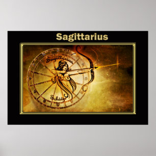 Poster Design de Astrologia Zodiaca Sagittarius