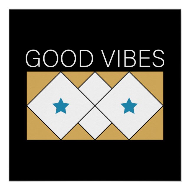 Póster Design de atualização de Vibes Positivas (Frente)