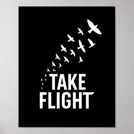 Poster Design de Ave Motivacional para Voar Alto