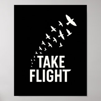 Poster Design de Ave Motivacional para Voar Alto