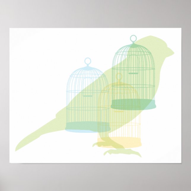 Poster Design de aves Elegante (Frente)