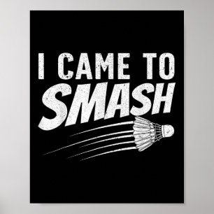 Poster Design De Badminton Engraçado Para Homens Mulheres