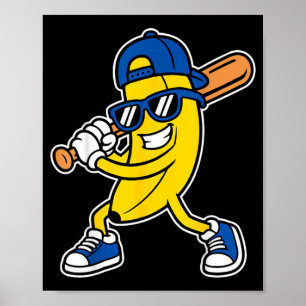 Poster Design de Banana Engraçado Cartoon Crianças Jovens