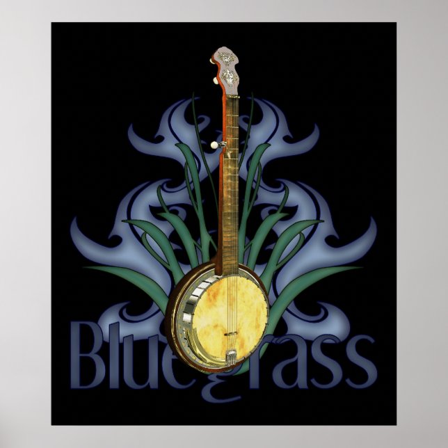 Póster Design de Banjo de Bluegrass (Frente)