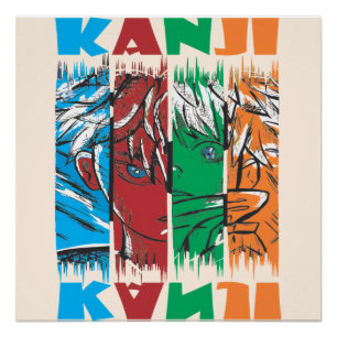 Póster design de banner de Kanji japonês