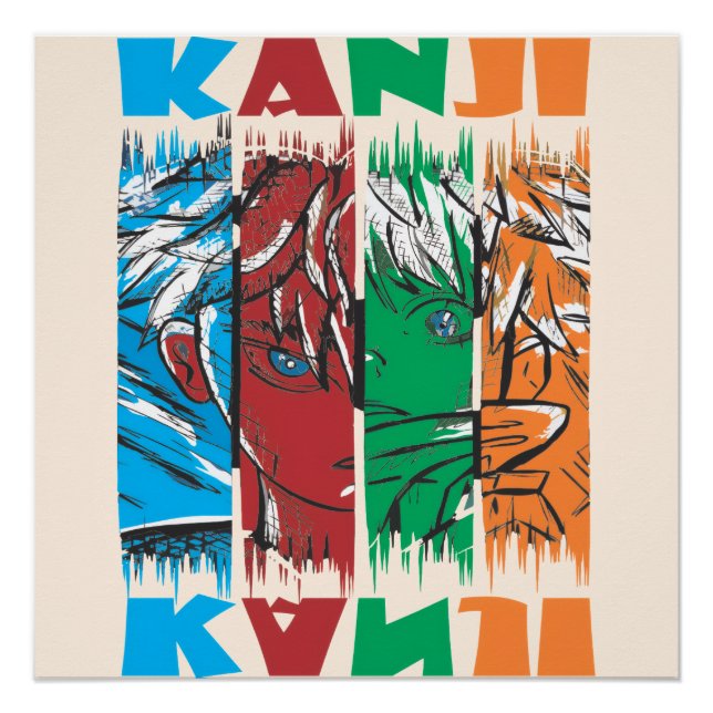 Póster design de banner de Kanji japonês (Frente)