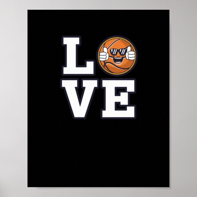 Poster Design De Basquete Com Emoji Legal E (Frente)