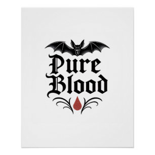 Póster Design de Bat Gótico puro Vampiro escuro