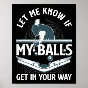 Poster Design De Bilhar Engraçado Para Homens Piscina Bil