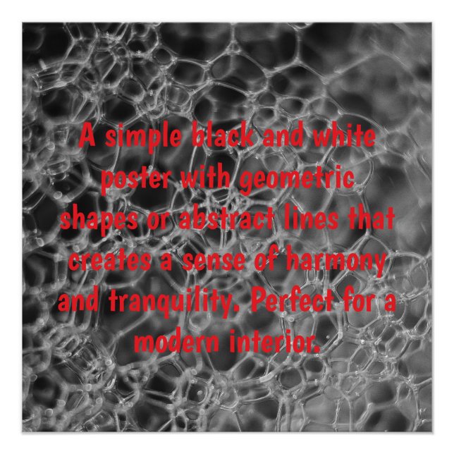 Póster Design de bolha de cinza (Frente)