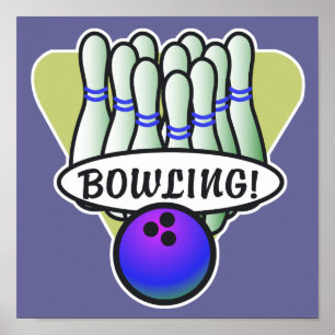 Poster design de boliche